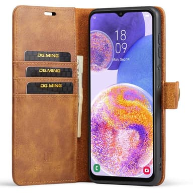 DG MING Samsung A23 5G 2-i-1 Magnet Plånboksfodral - Brun