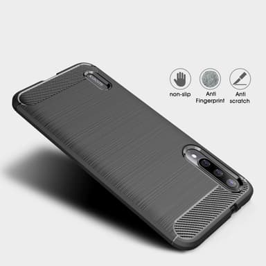 Stöttåligt Armor Carbon TPU-skal Xiaomi Mi A3 - Svart