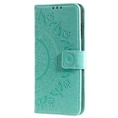 SKALO OnePlus 10T 5G Mandala Plånboksfodral - Turkos