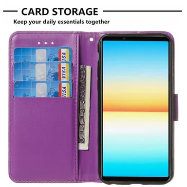 SKALO Sony Xperia 10 V Plånboksfodral i PU-Läder - Lila
