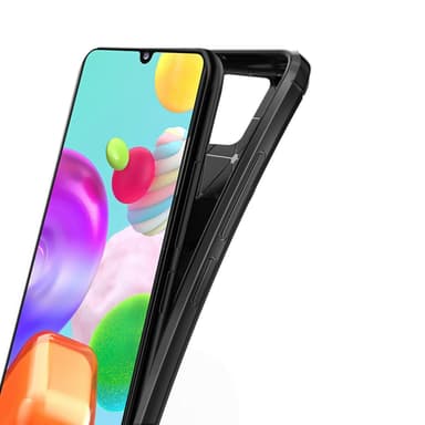 Stöttåligt Armor Carbon TPU-skal Samsung A41 - Grå