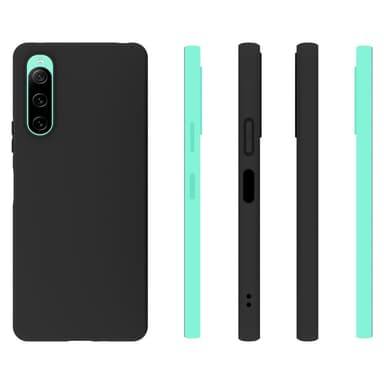 SKALO Sony Xperia 10 V Mattsvart Ultratunn TPU-Skal