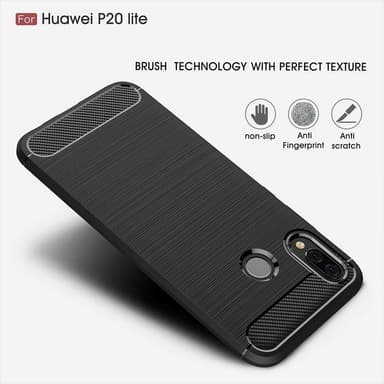 Stöttåligt Armor Carbon TPU-skal Huawei P20 Lite - Blå