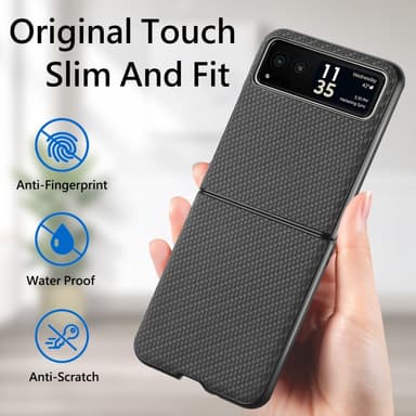 SKALO Motorola Razr 40 5G Carbon Fiber Fold Skal - Svart