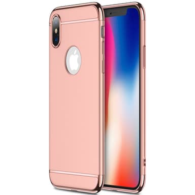 Design skal 3 i 1 guldkant till iPhone X - Silver