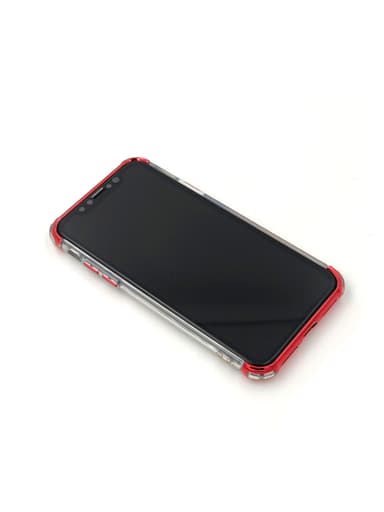 Extra tåligt design silikonskal | färgade kanter iPhone X/XS - Rosa