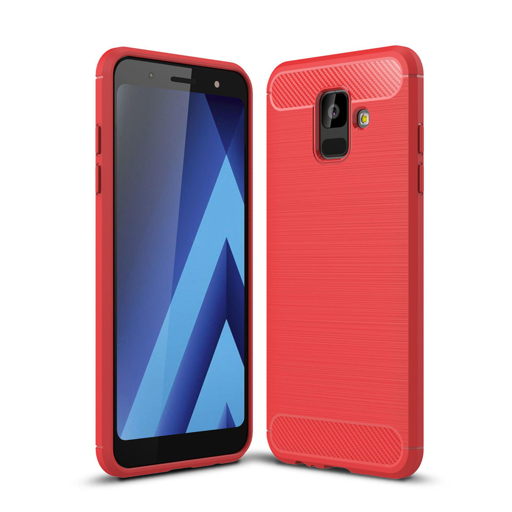Stöttåligt Armor Carbon TPU-skal Samsung A6+ 2018 - Grå
