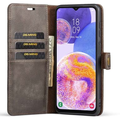 DG MING Samsung A23 5G 2-i-1 Magnet Plånboksfodral - Grå