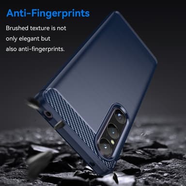 SKALO Sony Xperia 1 V Armor Carbon Stöttåligt TPU-skal - Blå