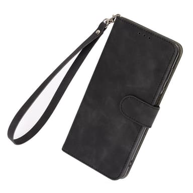 SKALO OnePlus Nord 3 5G / Ace 2V Matt PU-Läder Plånboksfodral - Svart
