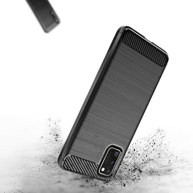 Stöttåligt Armor Carbon TPU-skal Samsung A41 - Grå