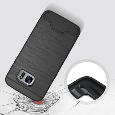 Samsung S7 | Armor skal | Korthållare - Silver