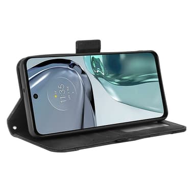 SKALO Motorola Moto G62 5G 6-FACK Plånboksfodral - Svart