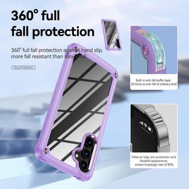 SKALO Samsung A54 5G Glossy Hybrid TPU Skal - Lila