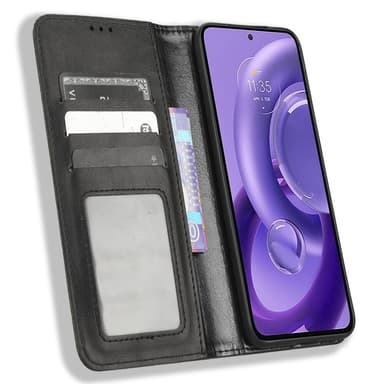 SKALO Motorola Edge 30 Neo 5G Embossed Premium Plånboksfodral - Svart
