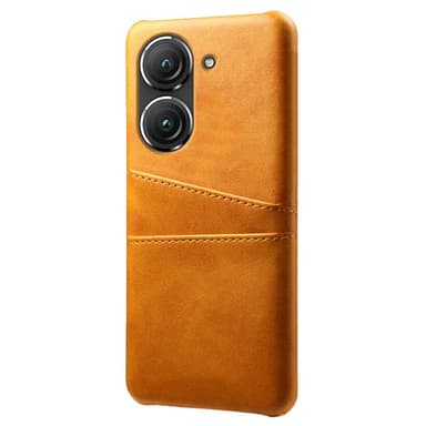 SKALO Asus Zenfone 9 5G PU-Läder Korthållare Skal - Ljusbrun