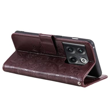 SKALO OnePlus 10T 5G Mandala Plånboksfodral - Brun