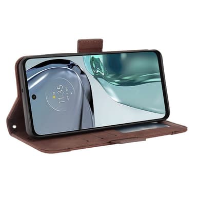 SKALO Motorola Moto G62 5G 6-FACK Plånboksfodral - Brun