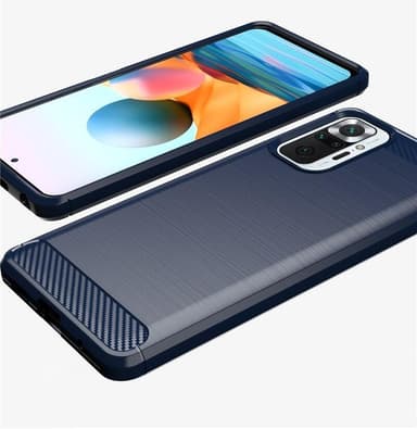 Stöttåligt Armor Carbon TPU-skal Xiaomi Redmi Note 10/10S - Röd