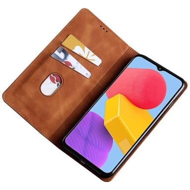 SKALO Samsung Xcover6 Pro 5G Slim Premium Plånbok - Ljusbrun