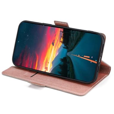 SKALO Asus Zenfone 9 5G Ultratunn Premium Plånboksfodral - Roséguld