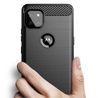 Stöttåligt Armor Carbon TPU-skal Moto G9 Power - Röd