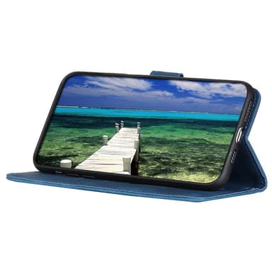 SKALO Motorola Edge 30 5G KHAZNEH Plånboksfodral i PU-Läder - Blå