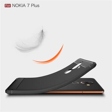 Stöttåligt Armor Carbon TPU-skal Nokia 7 Plus - Blå