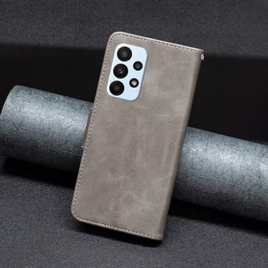 SKALO Samsung A23 5G Plånboksfodral i PU-Läder - Grå