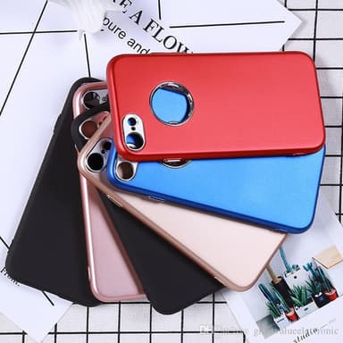 iPhone 7/8 | TPU-Skal Metallknappar - Blå