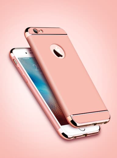 Design skal 3 i 1 guldkant till iPhone 6/6S PLUS - Silver
