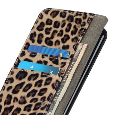 SKALO Motorola Edge 30 Ultra 5G Leopard mönstrad Plånboksfodral i PU Läder