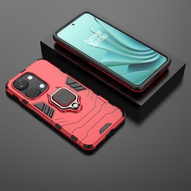 SKALO OnePlus Nord 3 5G / Ace 2V Armor Hybrid Metallring skal - Röd