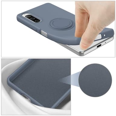 SKALO Sony Xperia 10 V Ultratunn Silikonskal Med Ring - Orange
