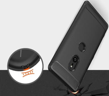 Stöttåligt Armor Carbon TPU-skal Sony Xperia XZ3 - Röd