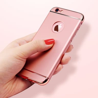 Design skal 3 i 1 guldkant till iPhone 6/6S PLUS - Silver