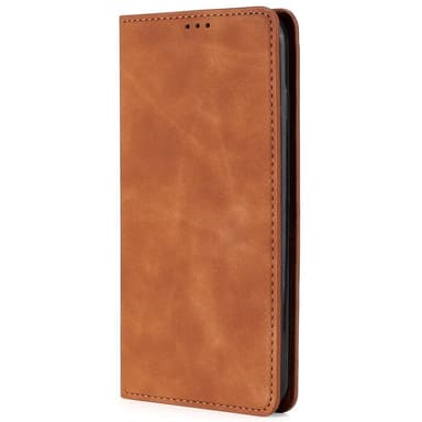 SKALO Samsung Xcover6 Pro 5G Slim Premium Plånbok - Ljusbrun
