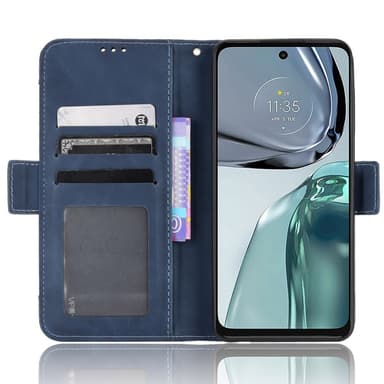SKALO Motorola Moto G62 5G 6-FACK Plånboksfodral - Blå