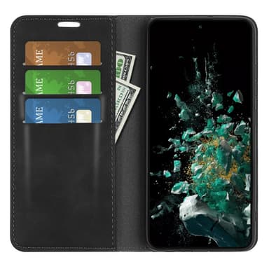 SKALO OnePlus 10T 5G Plånboksfodral i PU-Läder - Svart