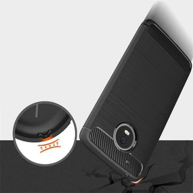 Stöttåligt Armor Carbon TPU-skal Moto G5 Plus - Blå