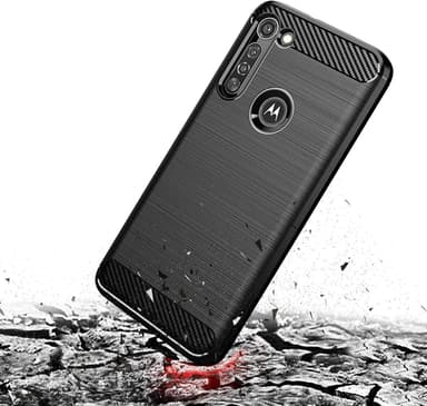 Stöttåligt Armor Carbon TPU-skal Moto G8 Power - Blå