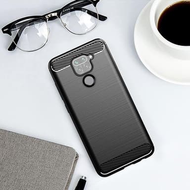 Stöttåligt Armor Carbon TPU-skal Xiaomi Redmi Note 9 - Röd