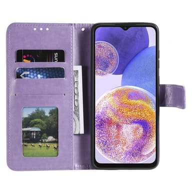 SKALO Samsung A23 5G Mandala Plånboksfodral - Lila