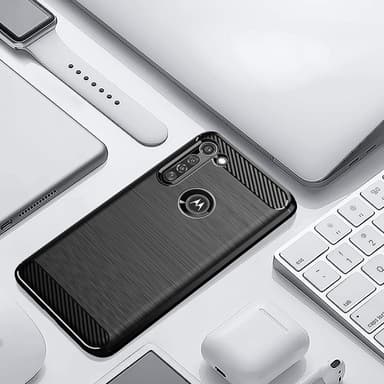 Stöttåligt Armor Carbon TPU-skal Moto G8 Power - Blå