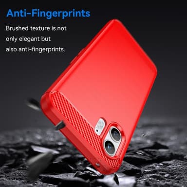 SKALO Nothing Phone (2) Armor Carbon Stöttåligt TPU-skal - Röd