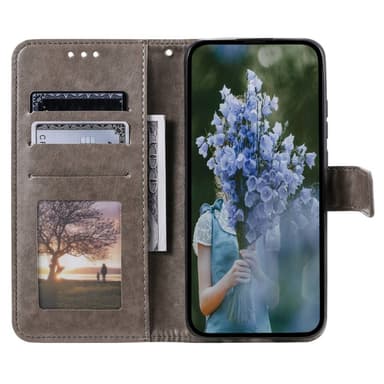 SKALO Sony Xperia 5 IV 5G Mandala Plånboksfodral - Grå