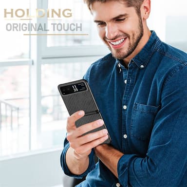SKALO Motorola Razr 40 5G Carbon Fiber Fold Skal - Svart