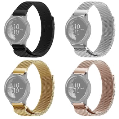 SKALO Milanese Loop till Garmin Venu 2 Plus - Svart