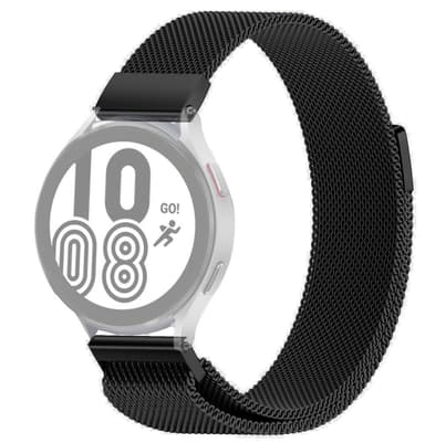 SKALO Milanese Loop till Samsung Watch 4 Classic 46mm - Svart
