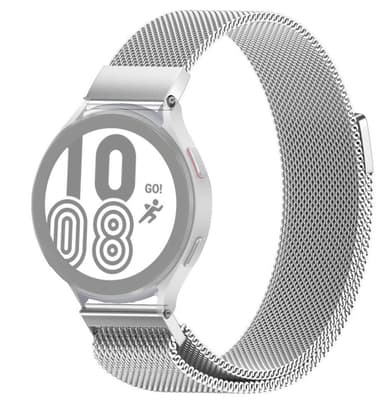 SKALO Milanese Loop till Samsung Watch 4 Classic 42mm - Silver